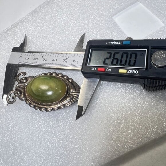 Egytian Revival AQ Large Taxco MX Silver Scarab Beetle Insect Brooch Serpentine - Picture 11 of 14